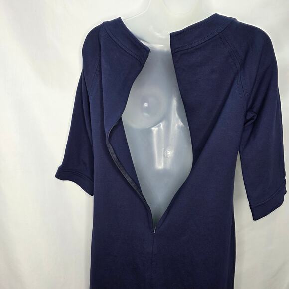 Talbots Navy Blue Elbow length Sleeve Round Neck Women's Sheath Dress Size 4 - Picture 12 of 12